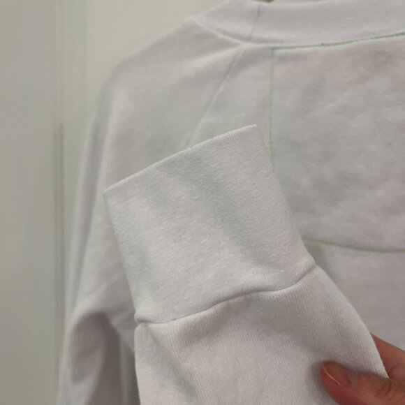 NWOT Aviator Nation Bolt 2 Cropped Sweatshirt White - Picture 5 of 7